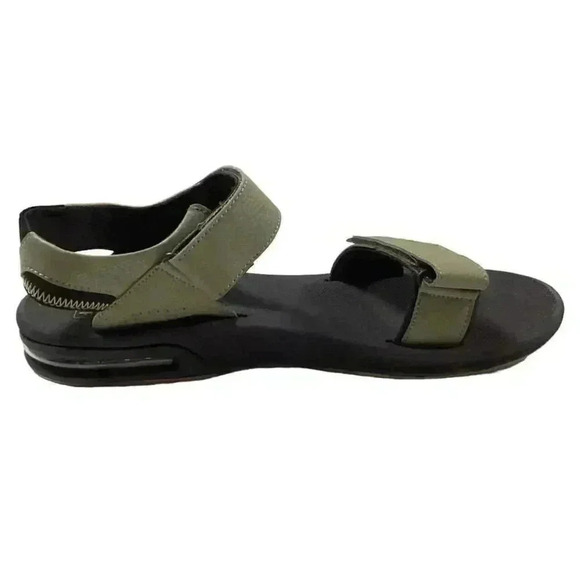 Reef Fanning Baja Mens 13 Strap Sandals Green Olive Faux Leather Vegan NEW main image 7